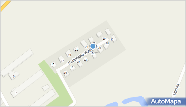 Glincz, Raduńskie Wzgórze, 24, mapa Glincz