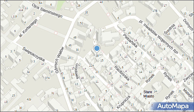 Gliwice, Raciborska, 19, mapa Gliwic