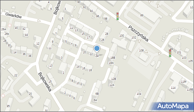 Gliwice, Ratowników Górniczych, 24, mapa Gliwic