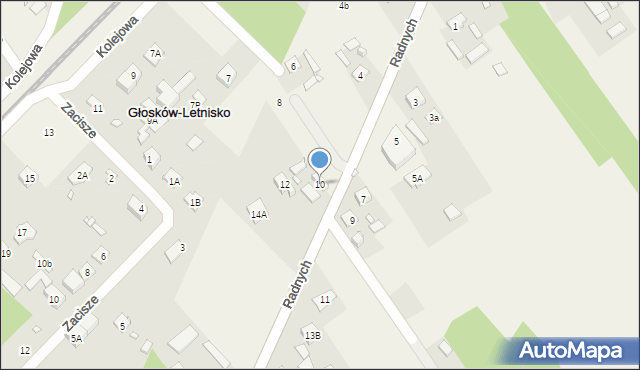 Głosków, Radnych, 10, mapa Głosków