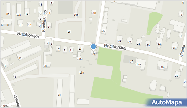 Głubczyce, Raciborska, 15, mapa Głubczyce