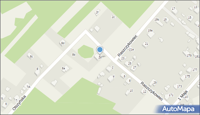 Godów, Raszczykowiec, 2d, mapa Godów