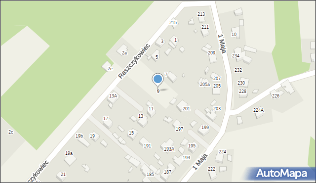 Godów, Raszczykowiec, 9, mapa Godów