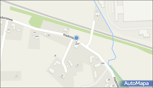 Goleszów, Radoniowa, 22A, mapa Goleszów