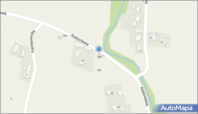 Goleszów, Radoniowa, 38a, mapa Goleszów
