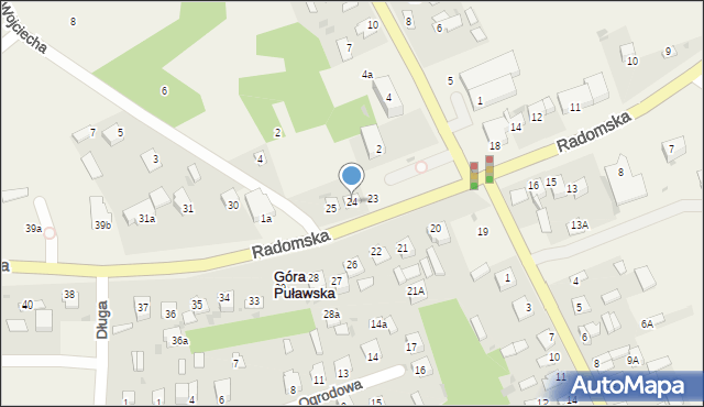 Góra Puławska, Radomska, 24, mapa Góra Puławska