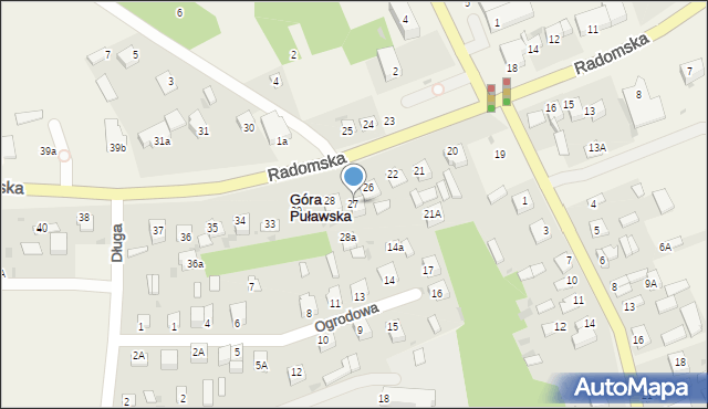 Góra Puławska, Radomska, 27, mapa Góra Puławska