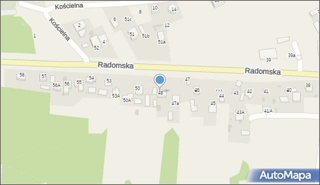 Góra Puławska, Radomska, 48, mapa Góra Puławska