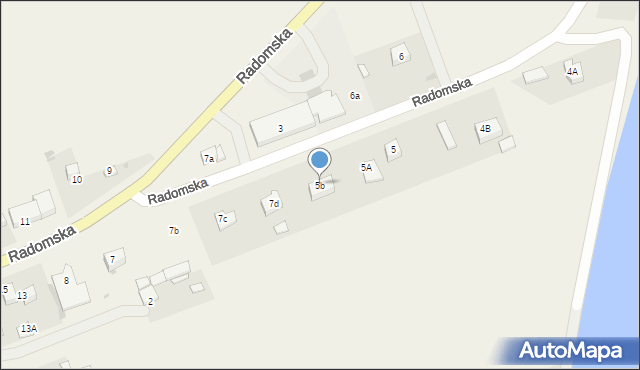 Góra Puławska, Radomska, 5b, mapa Góra Puławska