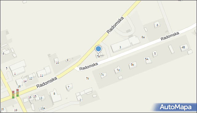 Góra Puławska, Radomska, 7a, mapa Góra Puławska