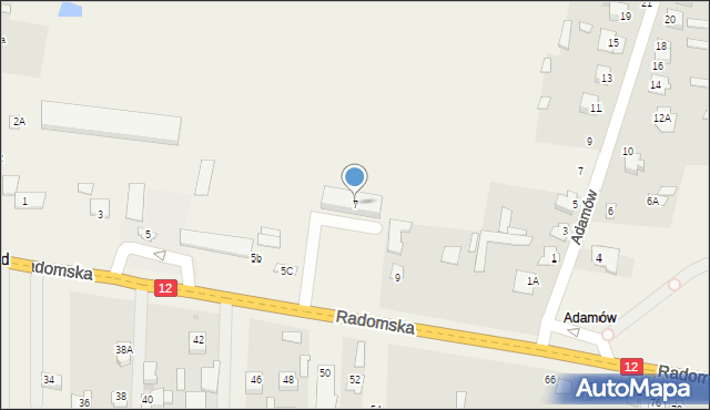 Gózd, Radomska, 7, mapa Gózd