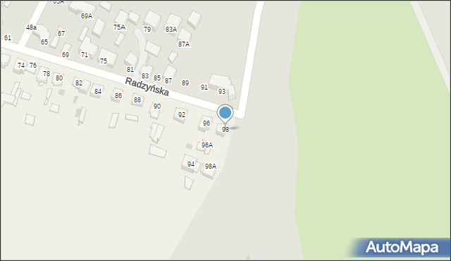 Grabianów, Radzyńska, 98, mapa Grabianów