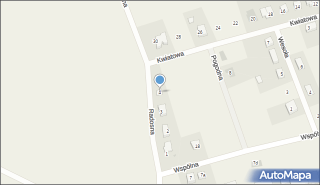 Grębocice, Radosna, 4, mapa Grębocice