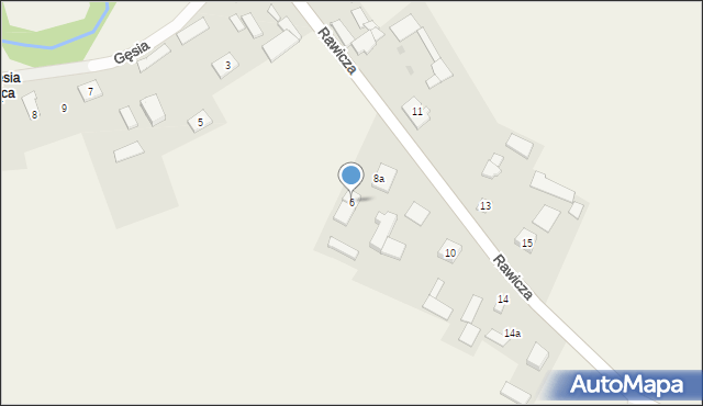 Grochów Szlachecki, Rawicza Władysława, 6, mapa Grochów Szlachecki