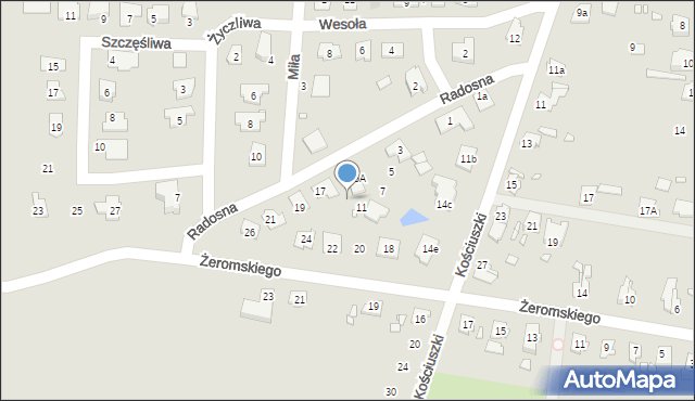 Grodków, Radosna, 13, mapa Grodków