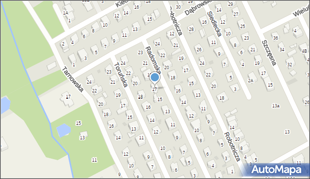 Grodzisk Mazowiecki, Radomska, 17, mapa Grodzisk Mazowiecki