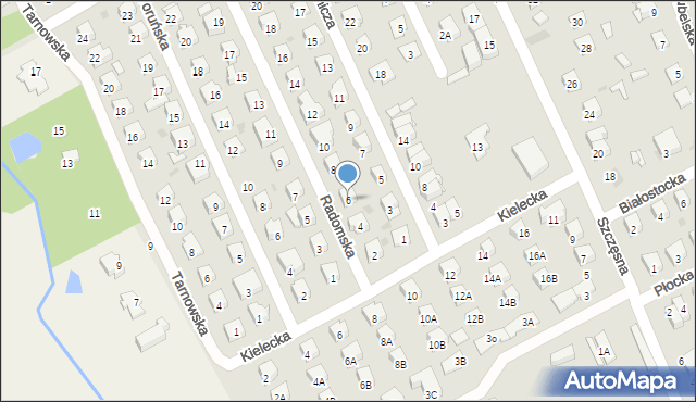 Grodzisk Mazowiecki, Radomska, 6, mapa Grodzisk Mazowiecki