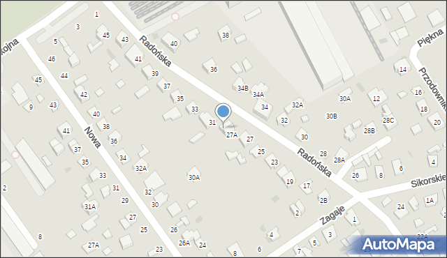Grodzisk Mazowiecki, Radońska, 27B, mapa Grodzisk Mazowiecki