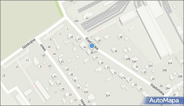 Grodzisk Mazowiecki, Radońska, 39, mapa Grodzisk Mazowiecki