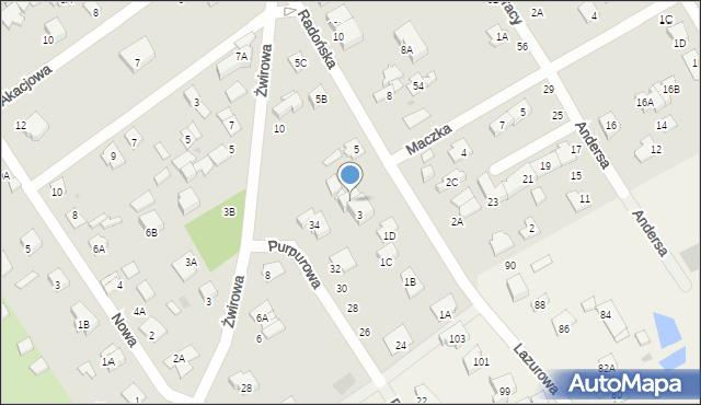 Grodzisk Mazowiecki, Radońska, 3A, mapa Grodzisk Mazowiecki