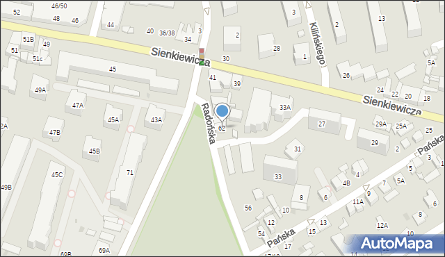 Grodzisk Mazowiecki, Radońska, 62, mapa Grodzisk Mazowiecki