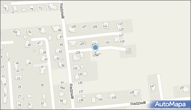 Grojec, Radziwiłł Marii, 129a, mapa Grojec
