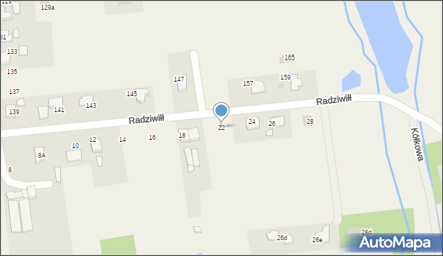 Grojec, Radziwiłł Marii, 22, mapa Grojec