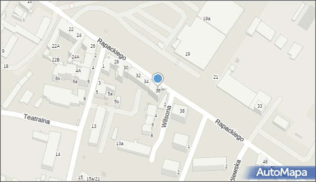Grudziądz, Rapackiego Adama, 36, mapa Grudziądza