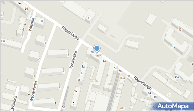 Grudziądz, Rapackiego Adama, 50, mapa Grudziądza