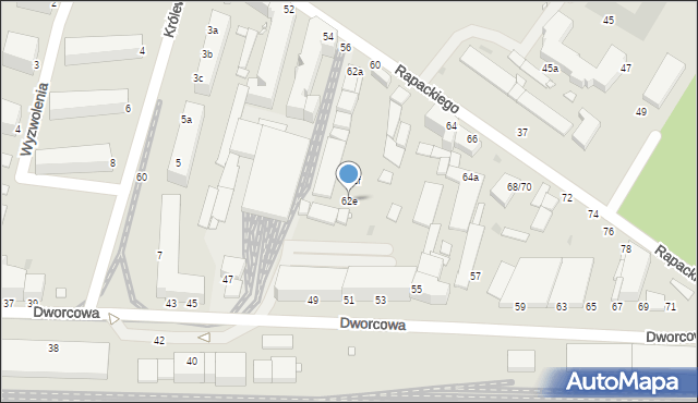 Grudziądz, Rapackiego Adama, 62e, mapa Grudziądza