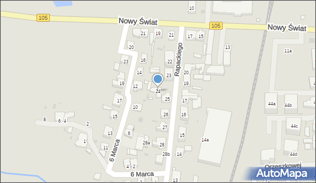 Gryfice, Rapackiego, 24, mapa Gryfice