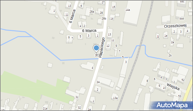 Gryfice, Rapackiego, 30, mapa Gryfice