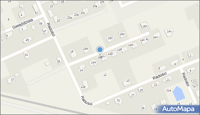 Grzędzice, Radości, 14B, mapa Grzędzice