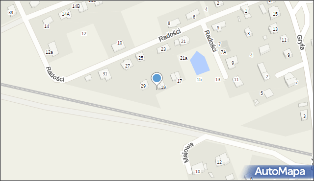 Grzędzice, Radości, 19A, mapa Grzędzice