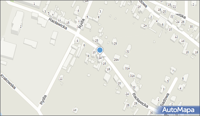 Gubin, Racławicka, 14, mapa Gubin