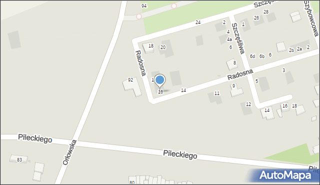 Inowrocław, Radosna, 16, mapa Inowrocławia