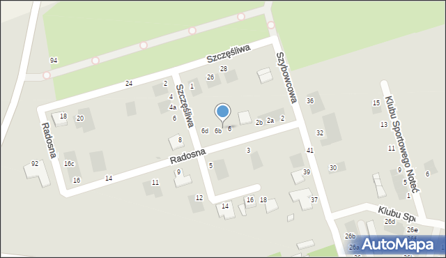 Inowrocław, Radosna, 6a, mapa Inowrocławia