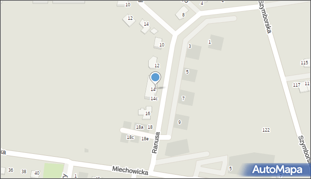 Inowrocław, Ranusa Sylwestra, 14b, mapa Inowrocławia