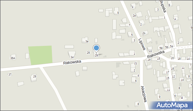 Iwaniska, Rakowska, 24, mapa Iwaniska