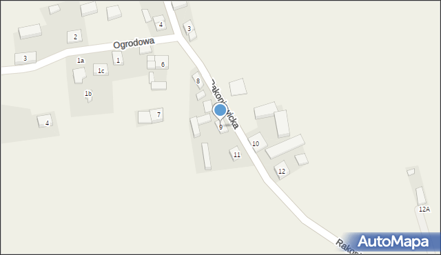 Jabłonna, Rakoniewicka, 9, mapa Jabłonna