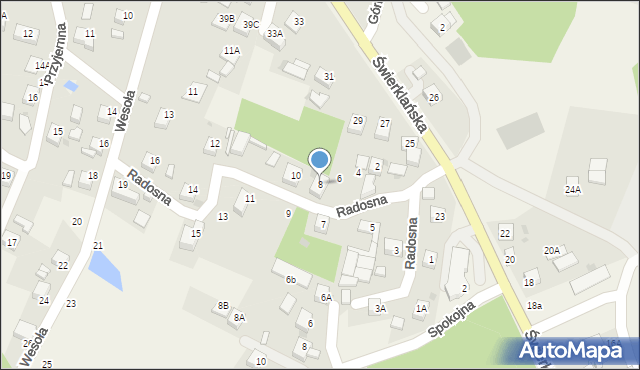 Jankowice, Radosna, 8, mapa Jankowice