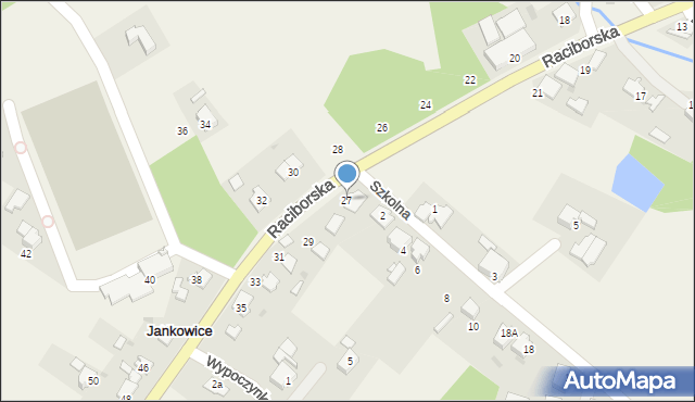 Jankowice, Raciborska, 27, mapa Jankowice