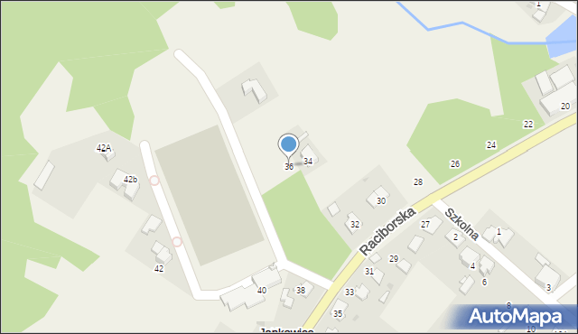 Jankowice, Raciborska, 36, mapa Jankowice