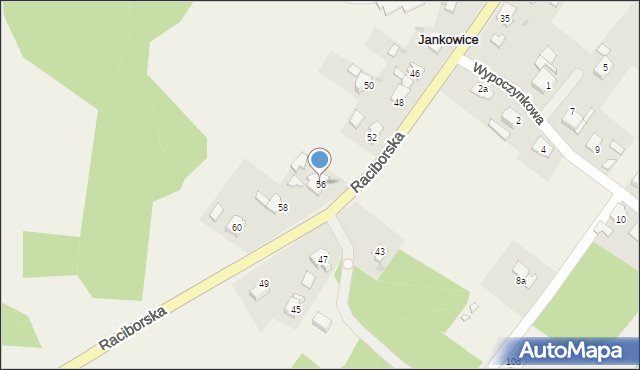 Jankowice, Raciborska, 56, mapa Jankowice