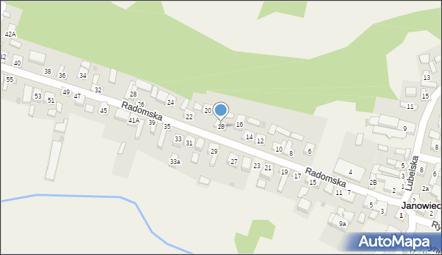 Janowiec, Radomska, 18, mapa Janowiec