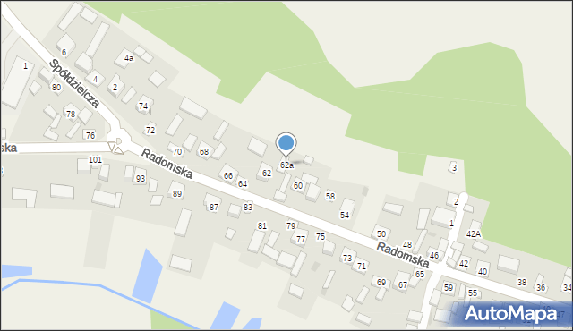 Janowiec, Radomska, 62a, mapa Janowiec