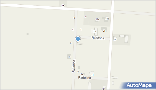 Jastków, Radosna, 5, mapa Jastków