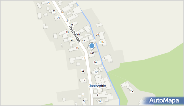 Jastrzębie, Raciborska, 14a, mapa Jastrzębie