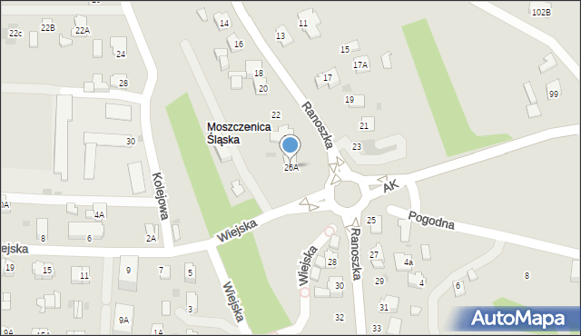Jastrzębie-Zdrój, Ranoszka R., prof., 26A, mapa Jastrzębie-Zdrój