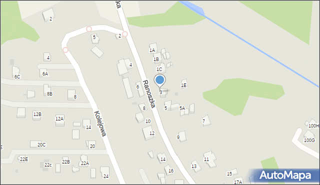 Jastrzębie-Zdrój, Ranoszka R., prof., 3, mapa Jastrzębie-Zdrój
